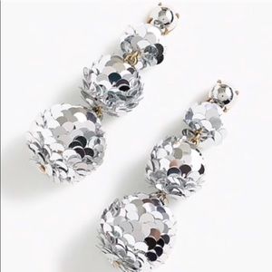 Jcrew sequin ball drop earrings